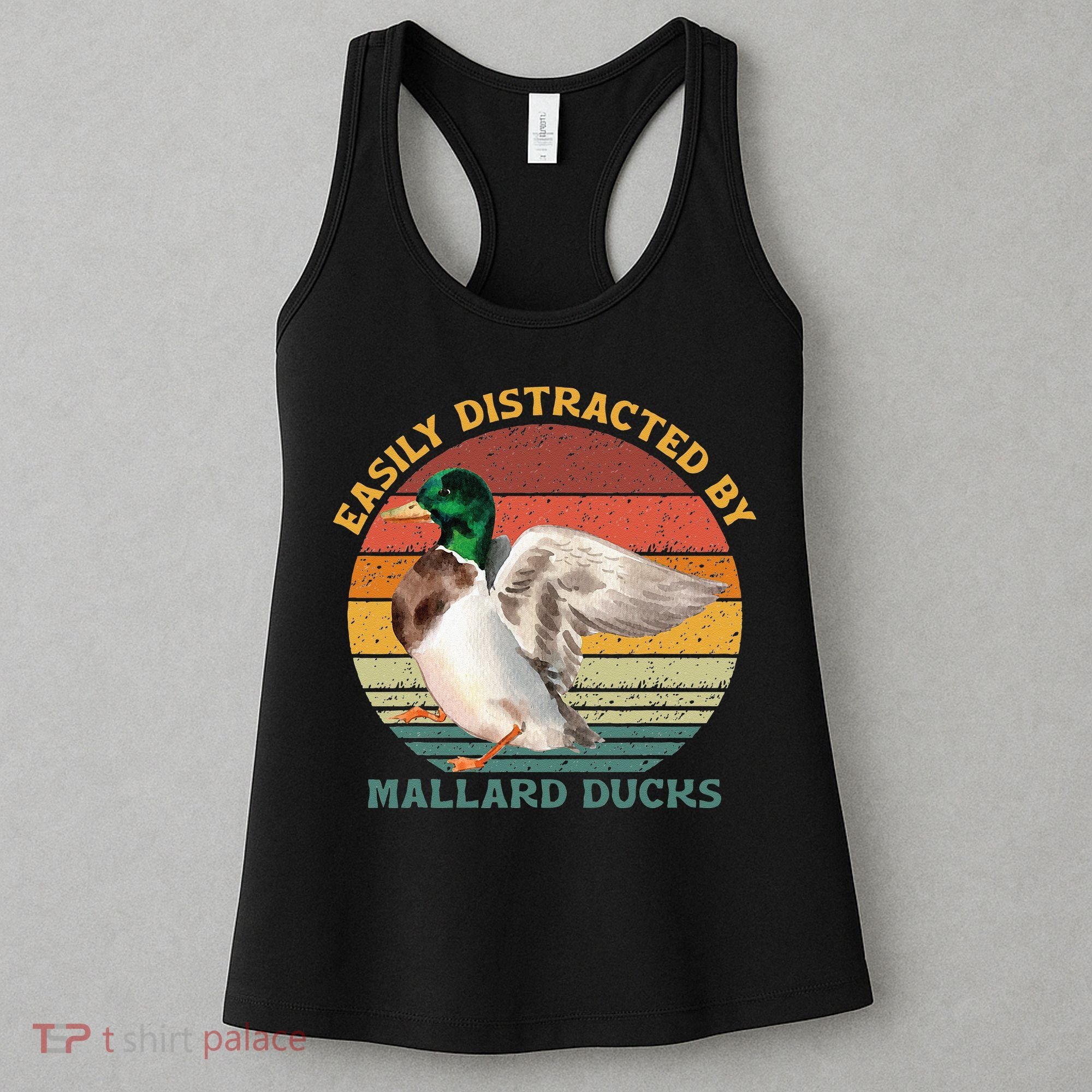 Funny Waterfowl Wild Birds Easily Distracted By Mallard Duck Women's Tank Top