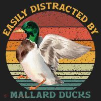 Funny Waterfowl Wild Birds Easily Distracted By Mallard Duck Hat thumb 2