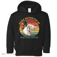 Funny Waterfowl Wild Birds Easily Distracted By Mallard Duck Toddler Hoodie thumb 0