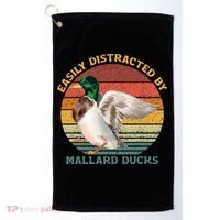 Funny Waterfowl Wild Birds Easily Distracted By Mallard Duck Golf Towel thumb 0