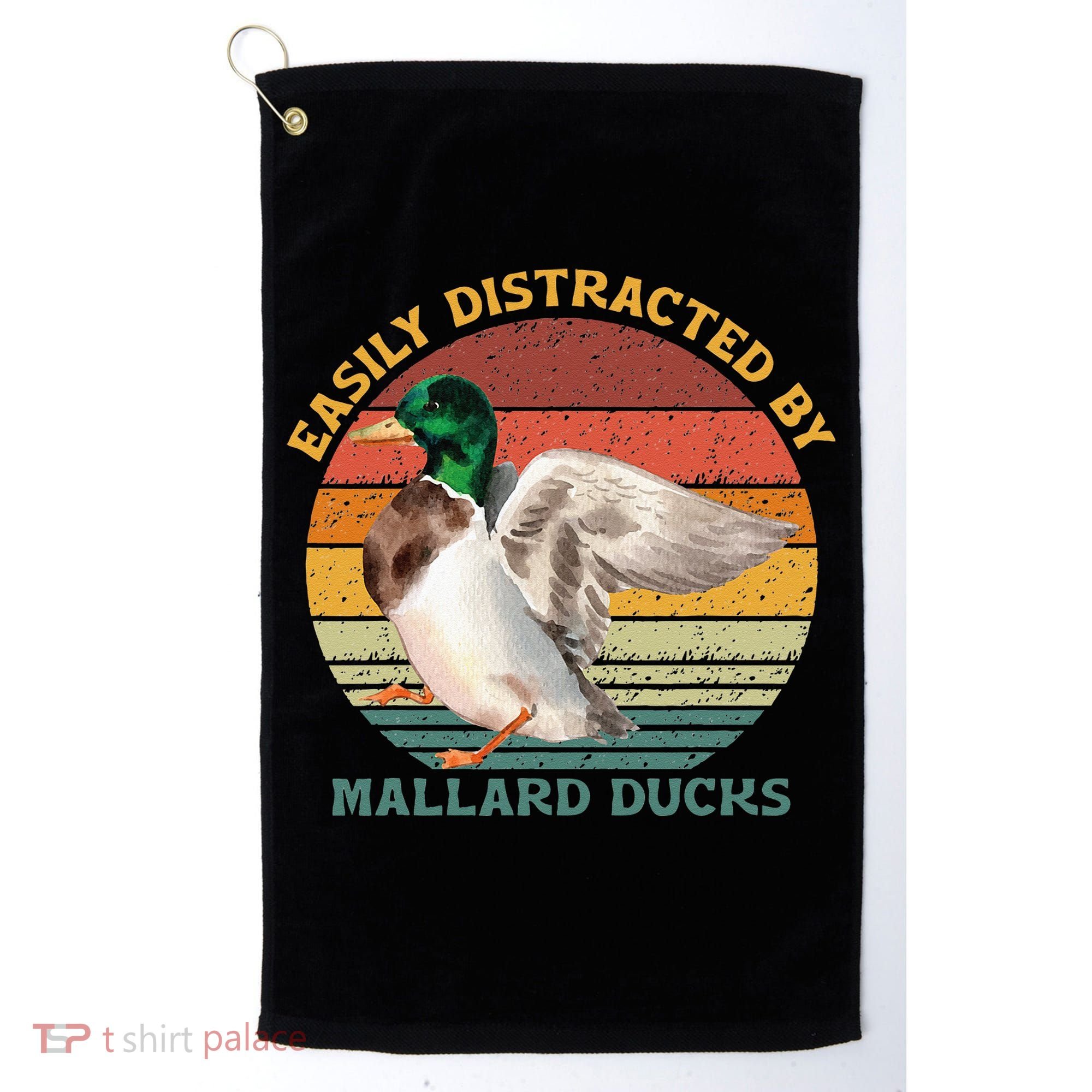 Funny Waterfowl Wild Birds Easily Distracted By Mallard Duck Golf Towel