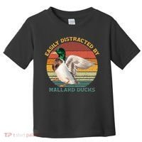 Funny Waterfowl Wild Birds Easily Distracted By Mallard Duck Toddler T-Shirt thumb 0
