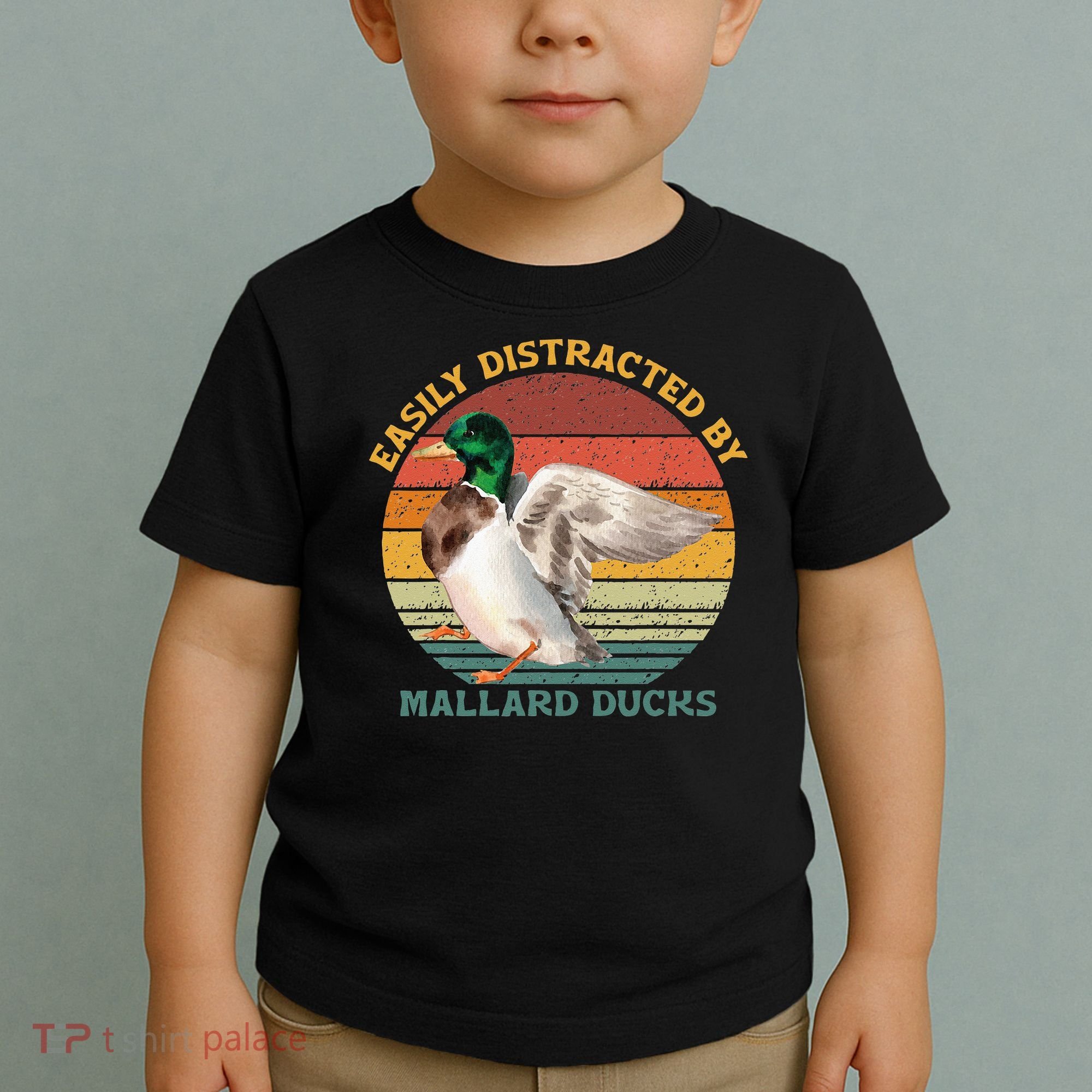 Funny Waterfowl Wild Birds Easily Distracted By Mallard Duck Toddler T-Shirt