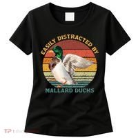 Funny Waterfowl Wild Birds Easily Distracted By Mallard Duck Women's T-Shirt thumb 0
