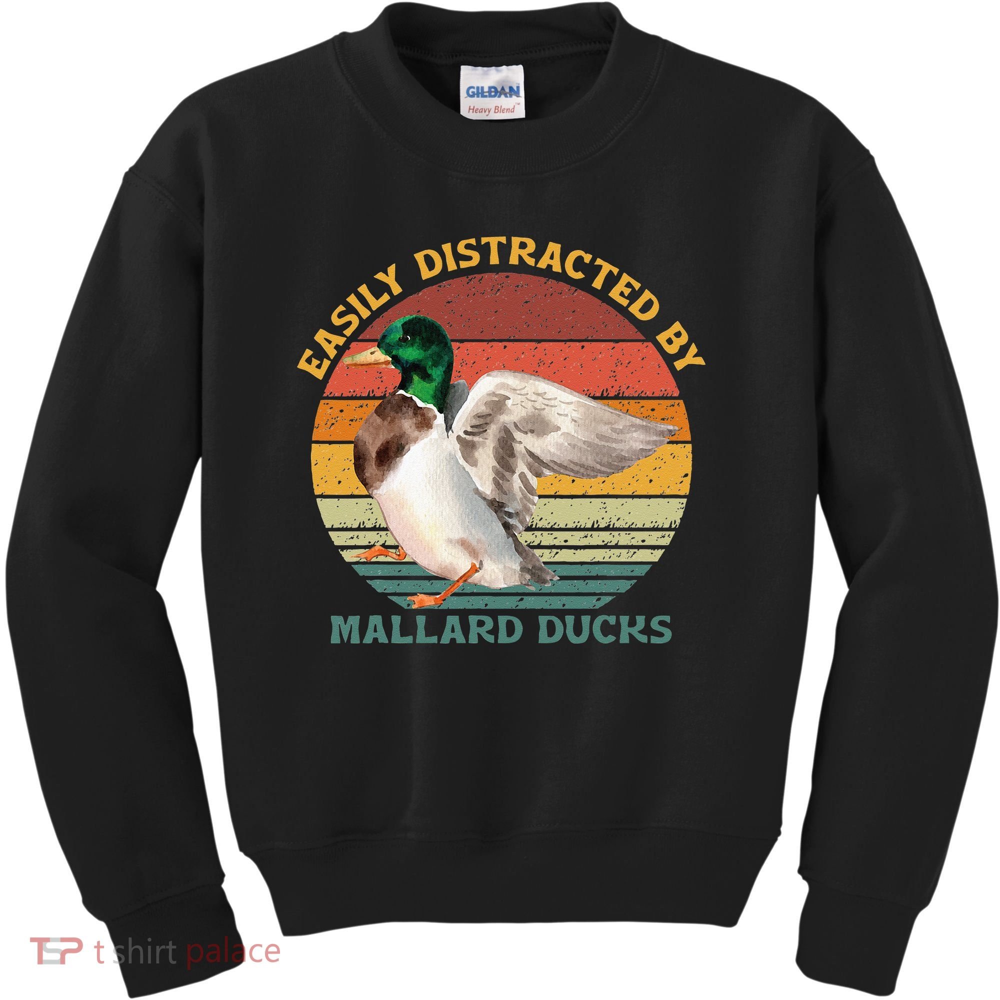 Funny Waterfowl Wild Birds Easily Distracted By Mallard Duck Kids Sweatshirt
