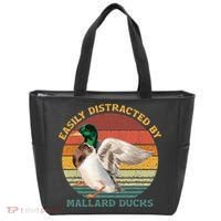 Funny Waterfowl Wild Birds Easily Distracted By Mallard Duck Tote Bag thumb 0
