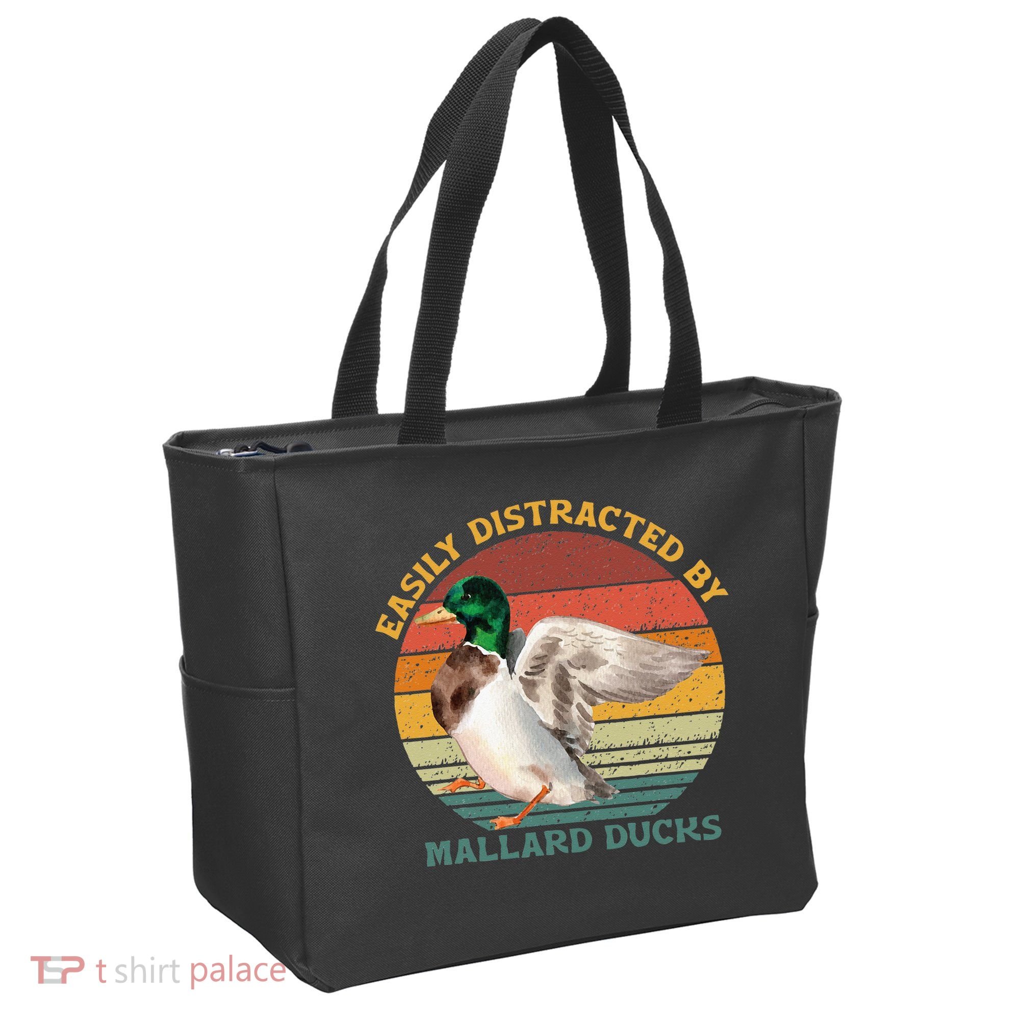 Funny Waterfowl Wild Birds Easily Distracted By Mallard Duck Tote Bag