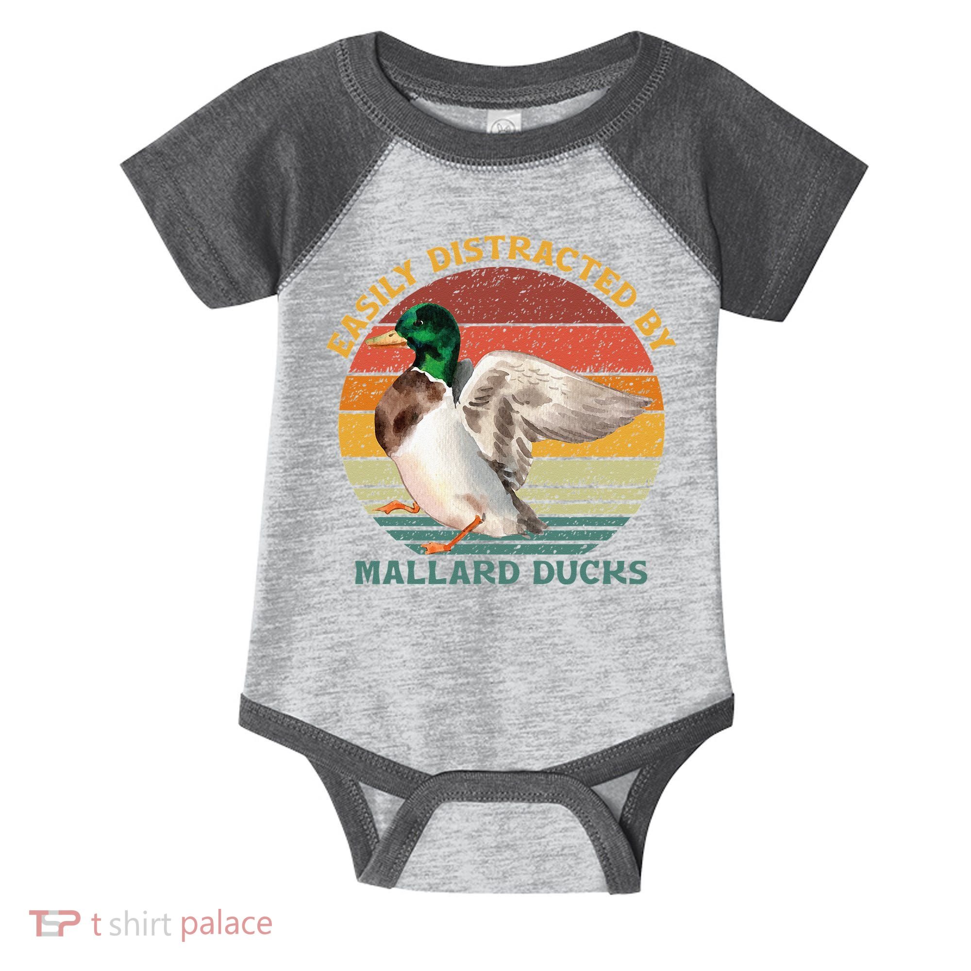 Funny Waterfowl Wild Birds Easily Distracted By Mallard Duck Infant Baby Jersey Bodysuit
