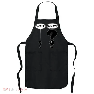 Funny Wait What Comma Question Mark Comic Apron