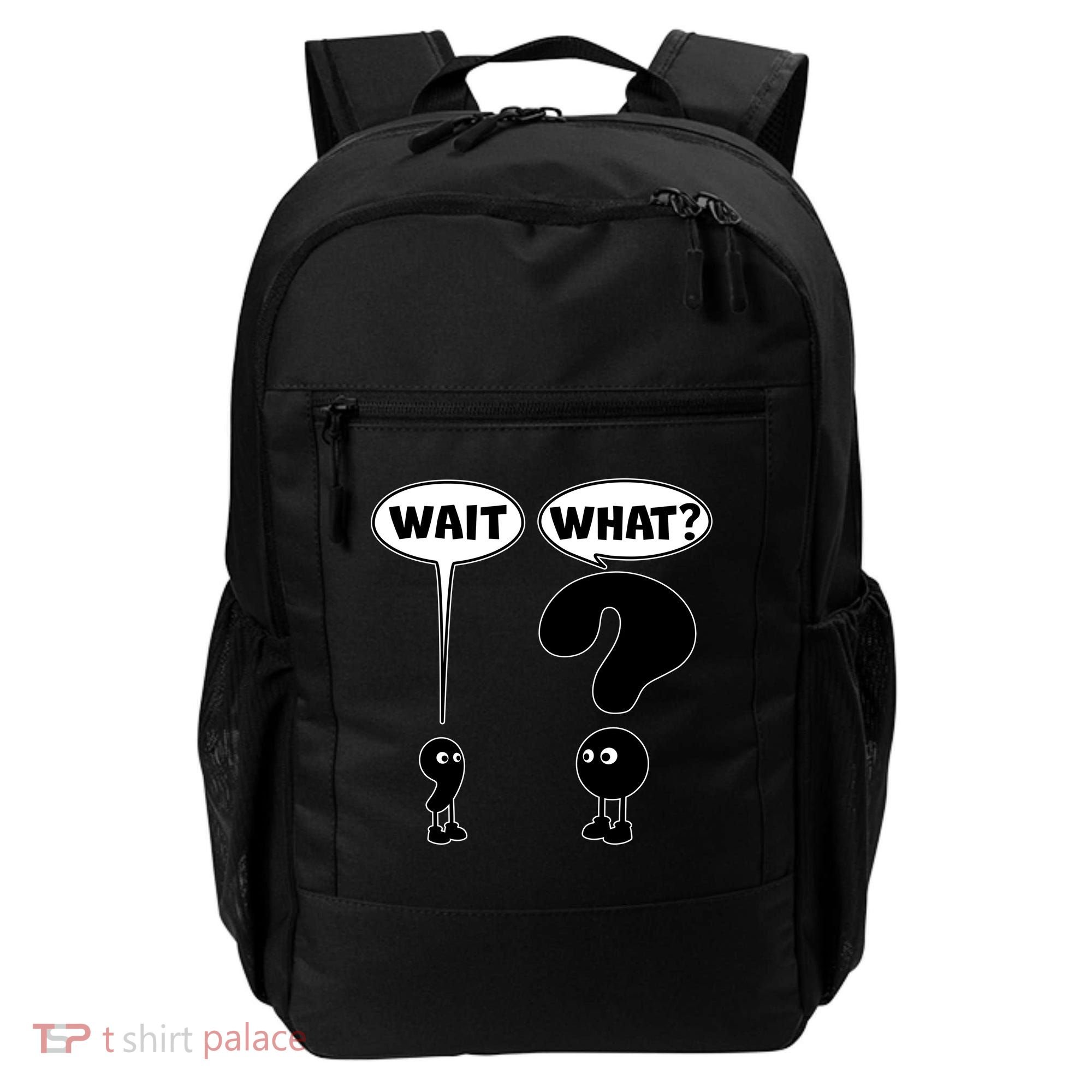 Funny Wait What Comma Question Mark Comic Backpack
