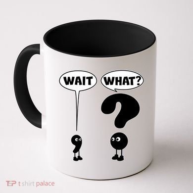 Funny Wait What Comma Question Mark Comic Coffee Mug