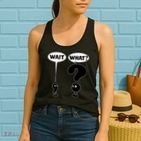 Funny Wait What Comma Question Mark Comic Women's Tank Top thumb 2