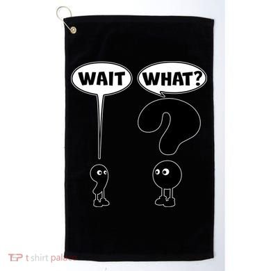 Funny Wait What Comma Question Mark Comic Golf Towel