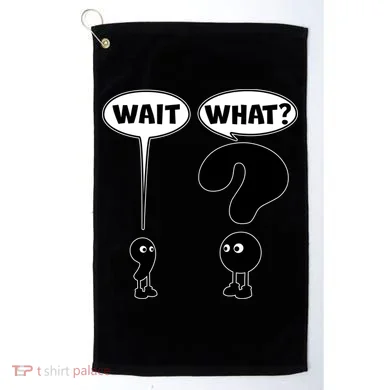 Funny Wait What Comma Question Mark Comic Golf Towel