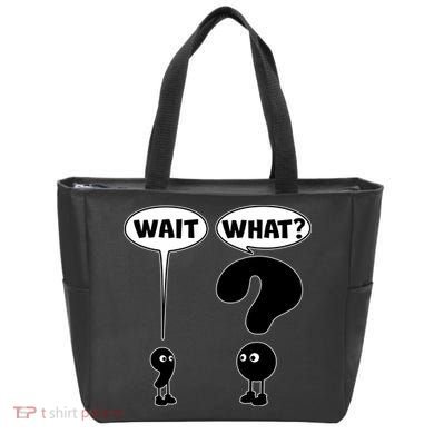 Funny Wait What Comma Question Mark Comic Tote Bag
