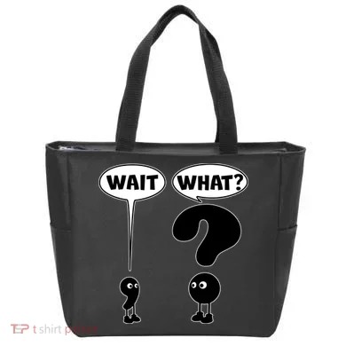 Funny Wait What Comma Question Mark Comic Tote Bag