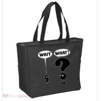 Funny Wait What Comma Question Mark Comic Tote Bag thumb 2
