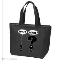 Funny Wait What Comma Question Mark Comic Tote Bag thumb 3