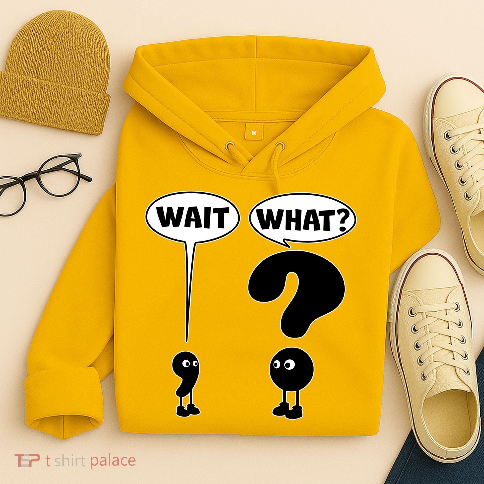 Funny Wait What Comma Question Mark Comic Hoodie