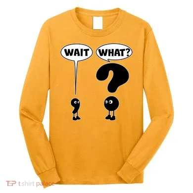 Funny Wait What Comma Question Mark Comic Long Sleeve Shirt