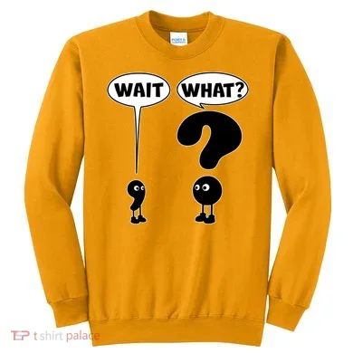 Funny Wait What Comma Question Mark Comic Sweatshirt