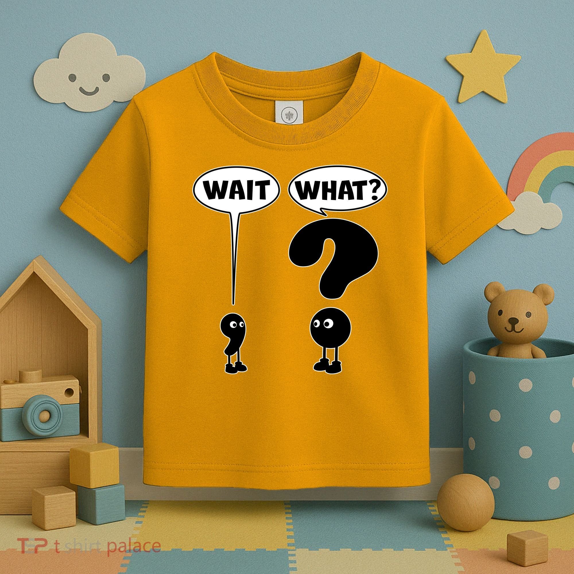 Funny Wait What Comma Question Mark Comic Toddler T-Shirt