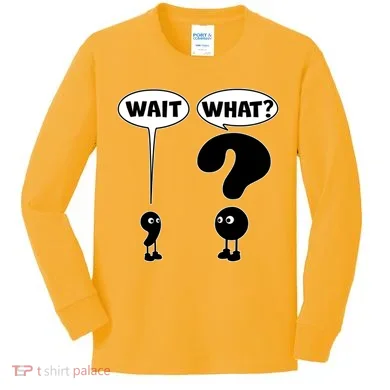Funny Wait What Comma Question Mark Comic Kids Long Sleeve Shirt