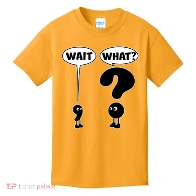 Funny Wait What Comma Question Mark Comic Kids T-Shirt
