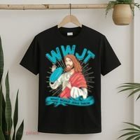 Funny WWJT What Would Jesus Throw Frisbee Disc Golf Sport T-Shirt thumb 2