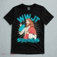 Funny WWJT What Would Jesus Throw Frisbee Disc Golf Sport T-Shirt thumb 5