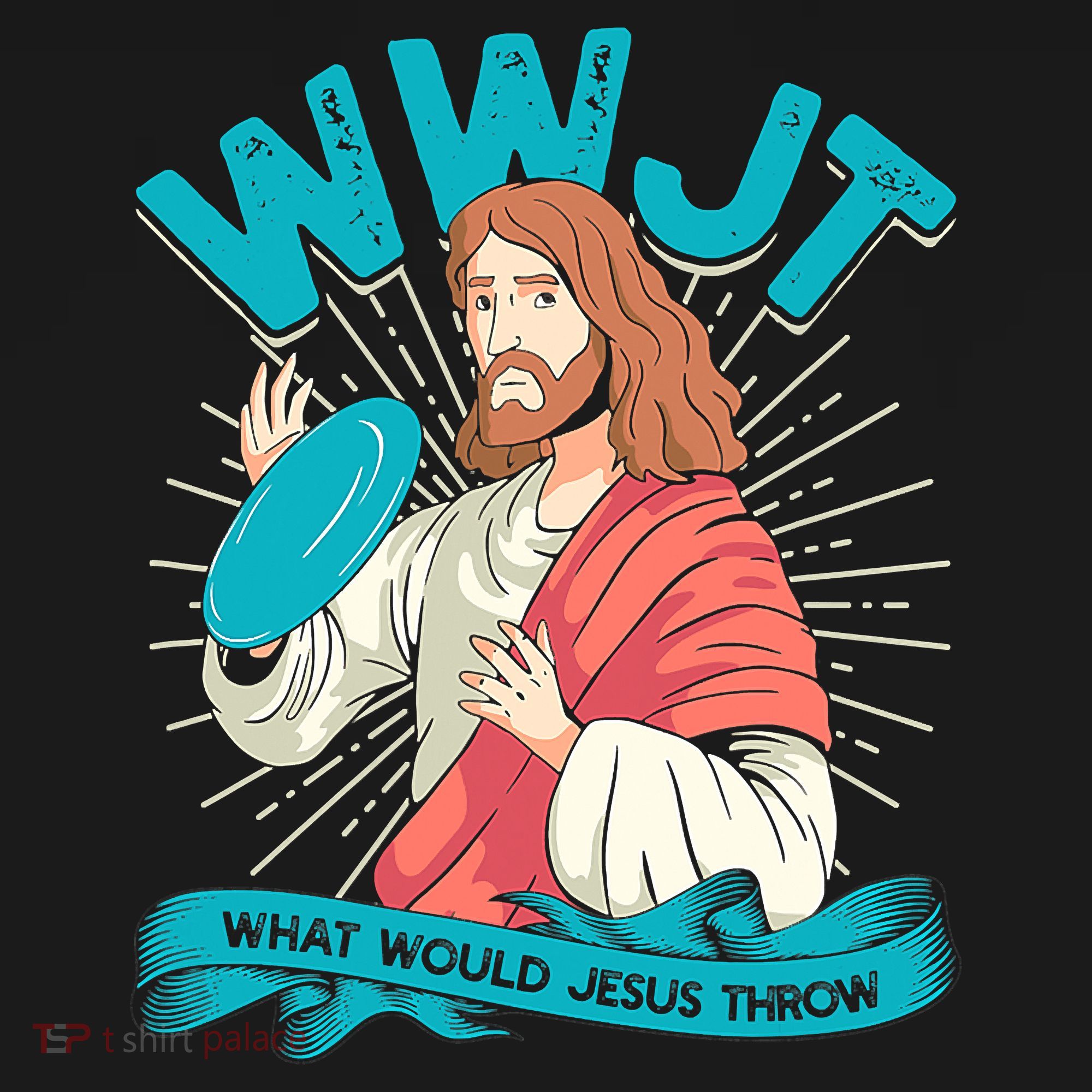 Funny WWJT What Would Jesus Throw Frisbee Disc Golf Sport Women's Hoodie