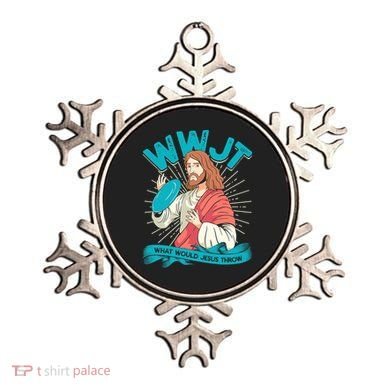 Funny WWJT What Would Jesus Throw Frisbee Disc Golf Sport Ornament