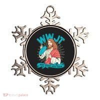 Funny WWJT What Would Jesus Throw Frisbee Disc Golf Sport Ornament thumb 0