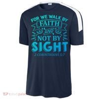 For We Walk By Faith And Not By Sight 2 Corinthians 5:7 Gift Sport-Tek Competitor United Soccer Jersey thumb 2
