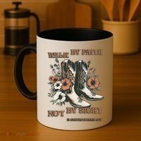 Faith We Walk By Faith Not By Sight Christian Coffee Mug thumb 4