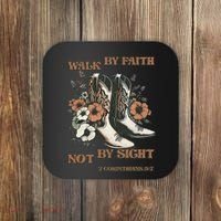 Faith We Walk By Faith Not By Sight Christian Coaster thumb 0