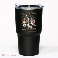 Faith We Walk By Faith Not By Sight Christian Tumbler thumb 0