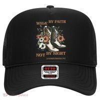 Faith We Walk By Faith Not By Sight Christian Hat thumb 0