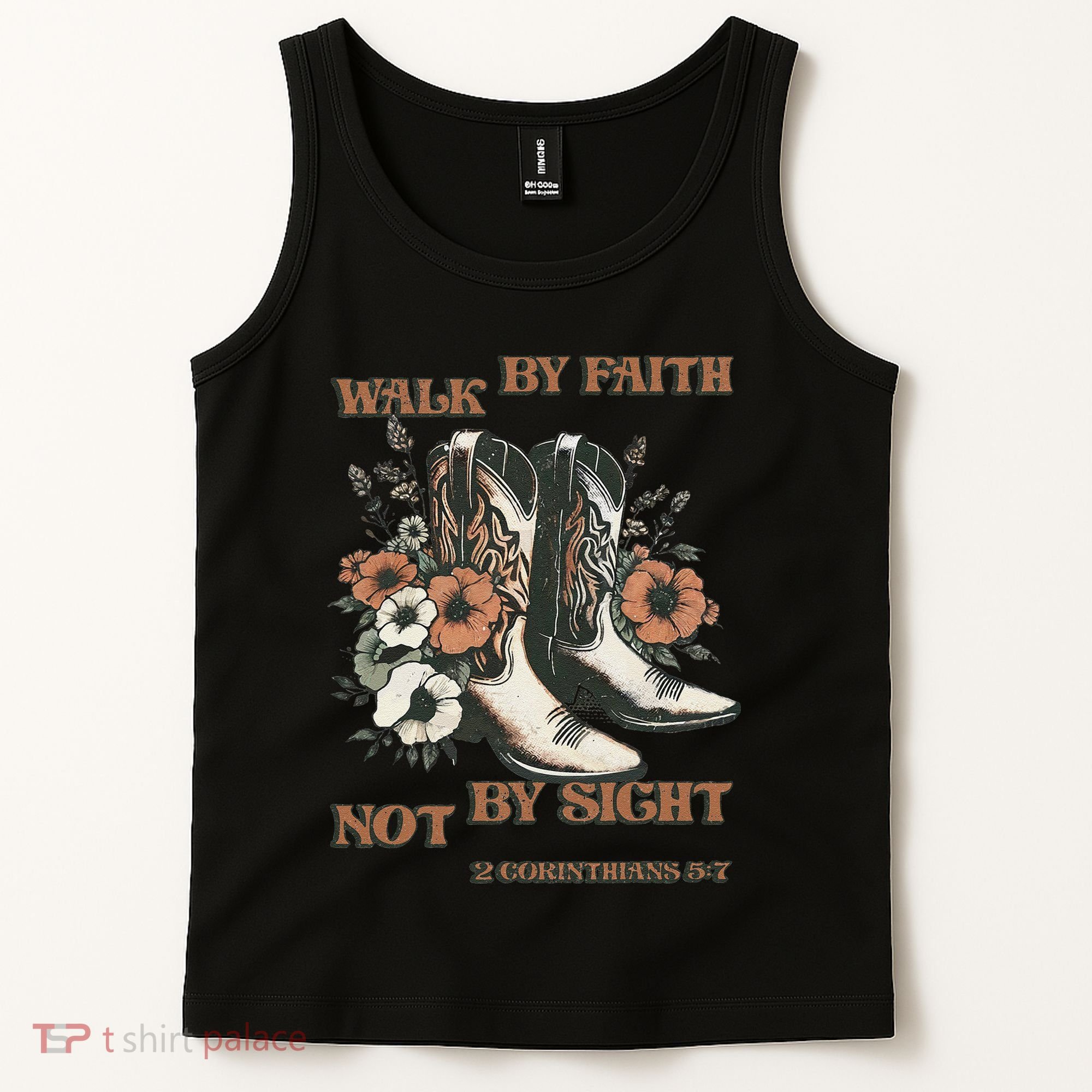 Faith We Walk By Faith Not By Sight Christian Tank Top