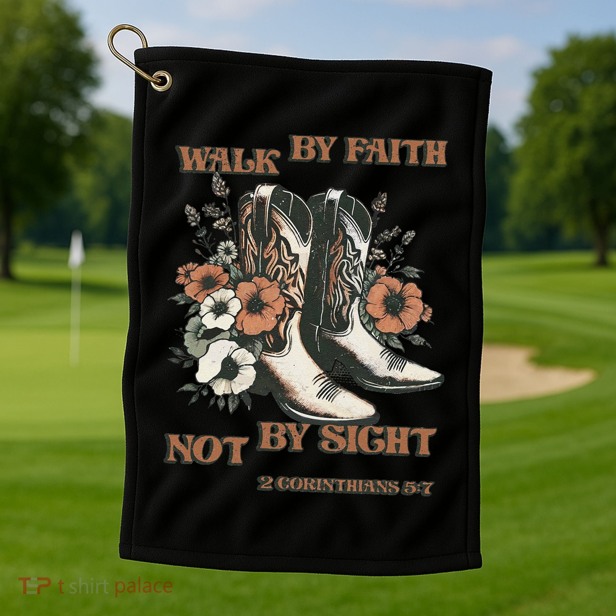 Faith We Walk By Faith Not By Sight Christian Golf Towel