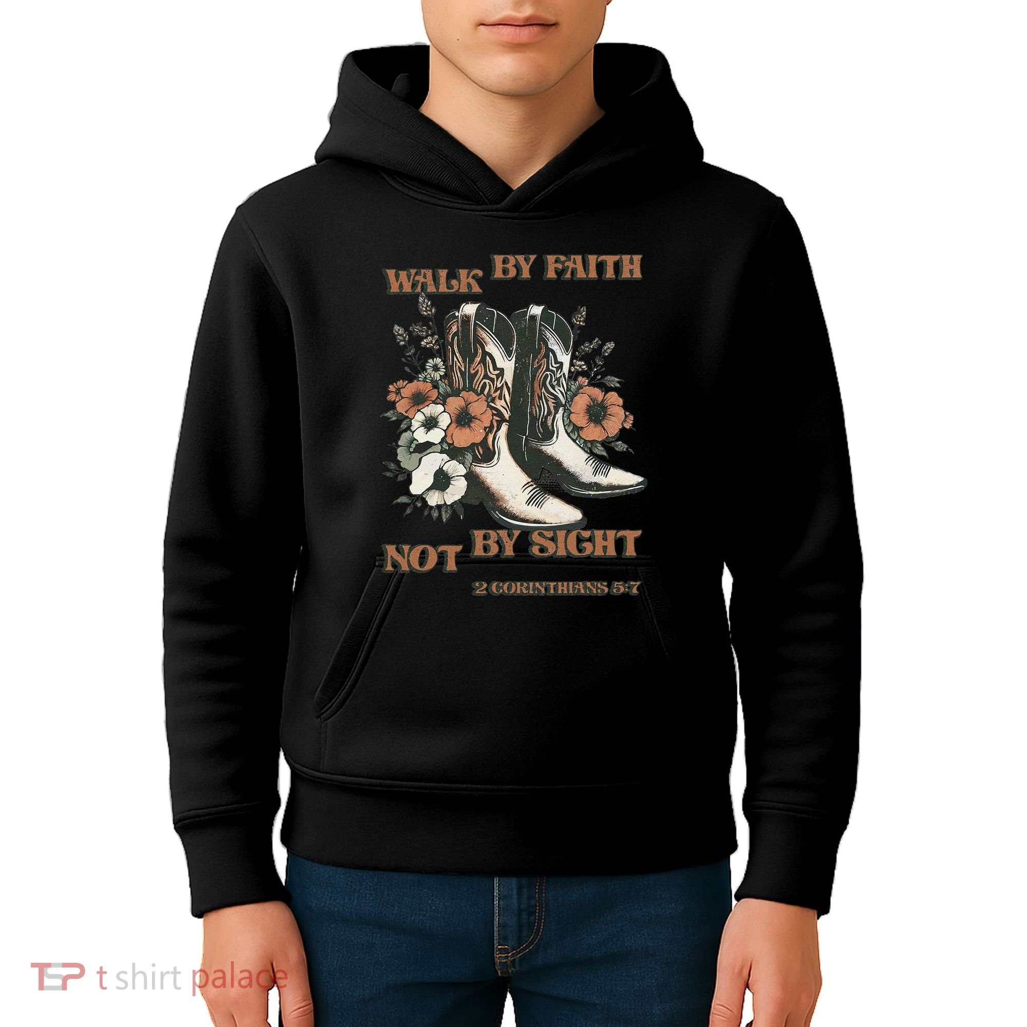 Faith We Walk By Faith Not By Sight Christian Kids Hoodie