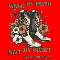 Faith We Walk By Faith Not By Sight Christian Santa Hat thumb 1