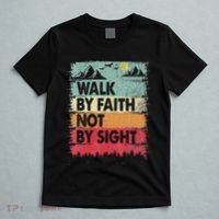 Faith We Walk By Faith Not By Sight Christian T-Shirt thumb 5