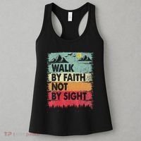 Faith We Walk By Faith Not By Sight Christian Women's Tank Top thumb 3