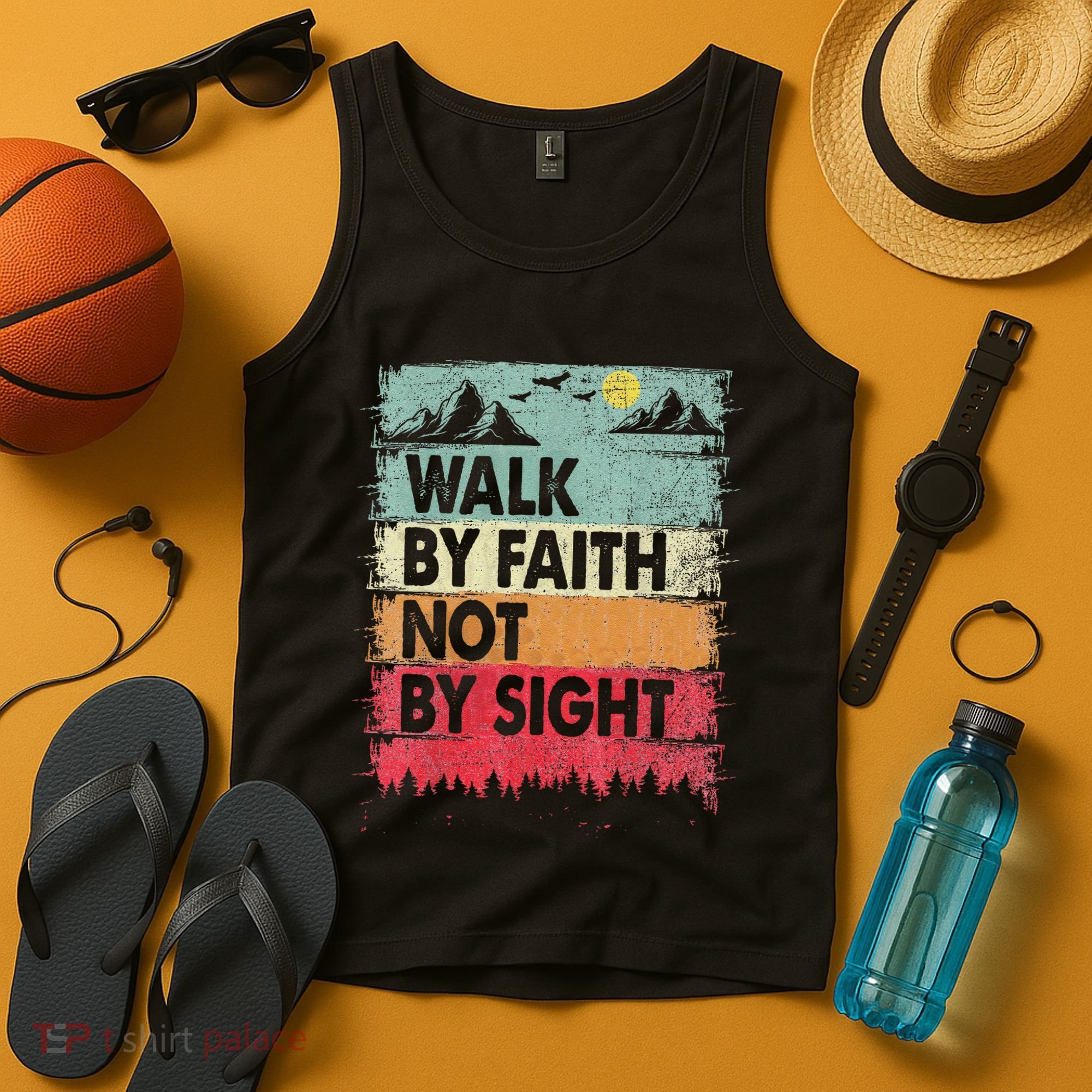 Faith We Walk By Faith Not By Sight Christian Tank Top