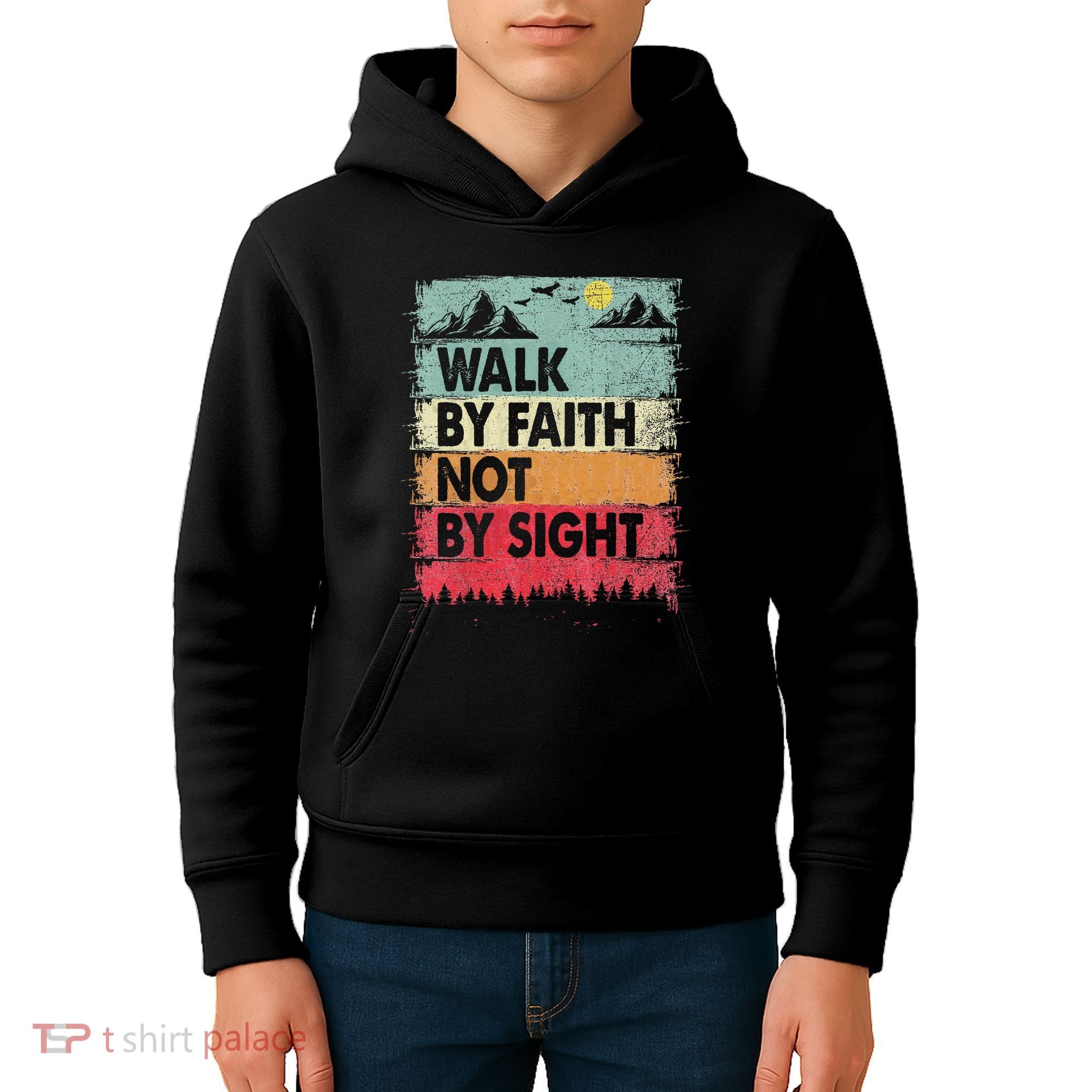Faith We Walk By Faith Not By Sight Christian Kids Hoodie