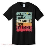 Faith We Walk By Faith Not By Sight Christian Kids T-Shirt thumb 0