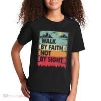 Faith We Walk By Faith Not By Sight Christian Kids T-Shirt thumb 2