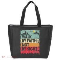 Faith We Walk By Faith Not By Sight Christian Tote Bag thumb 0