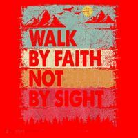 Faith We Walk By Faith Not By Sight Christian Santa Hat thumb 1